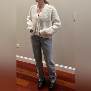 Zara Cream Women's Cardigan Sweater